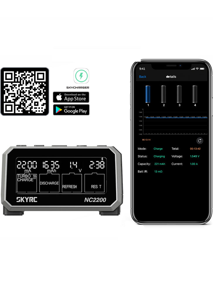 SkyRC NC2200 AA/AAA NiMH & NiCD Battery Charger & Analyzer
