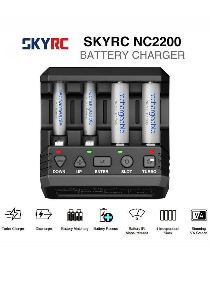 SkyRC NC2200 AA/AAA NiMH & NiCD Battery Charger & Analyzer