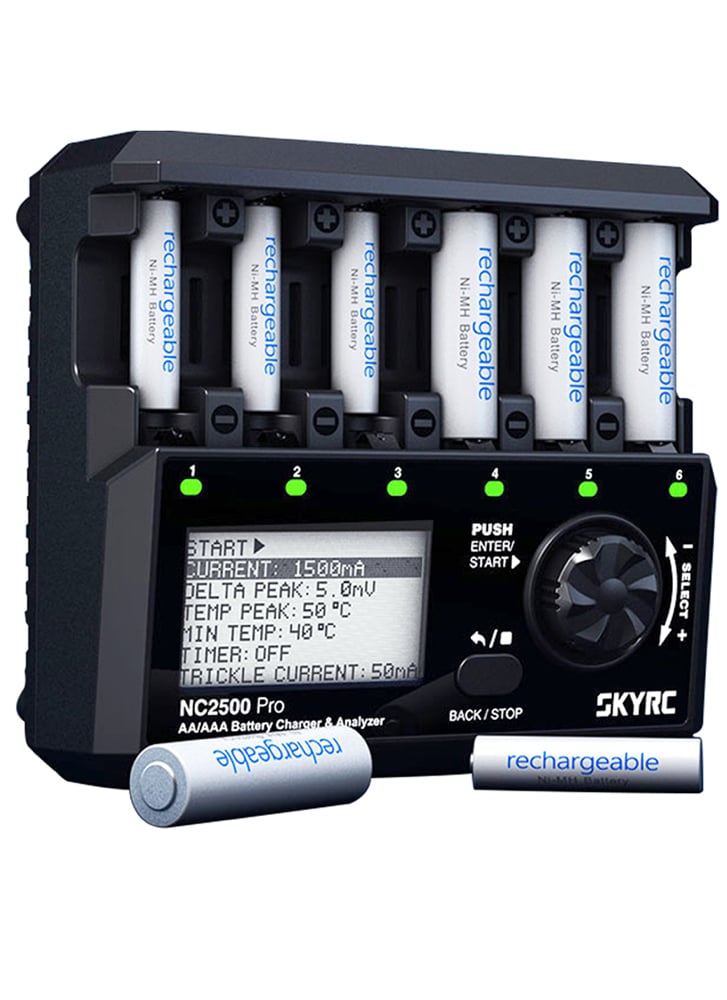 SkyRC NC2500 Pro 6 Slot AA/AAA NiMH & NiCD Battery Charger & Analyzer