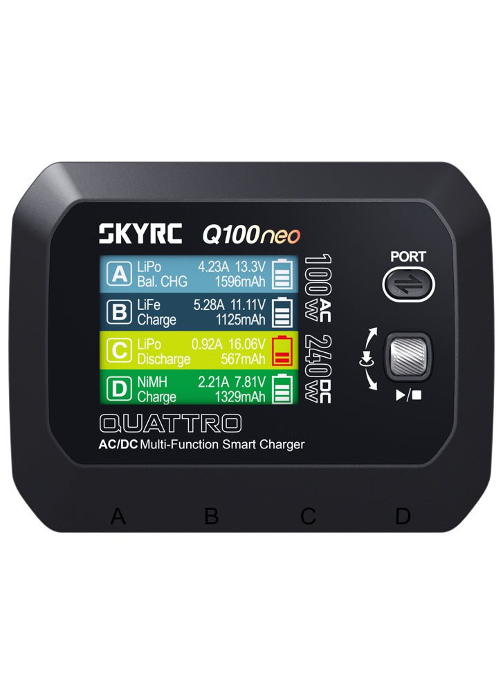 SkyRC Q100 Neo AC/DC 1-4S Battery Charger (XT60)
