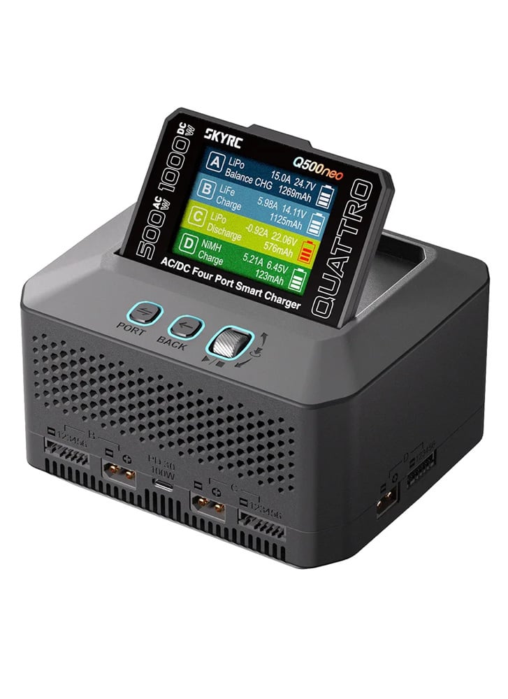 SkyRC Q500neo AC/DC 4-Port Charger 1-6S (XT60)