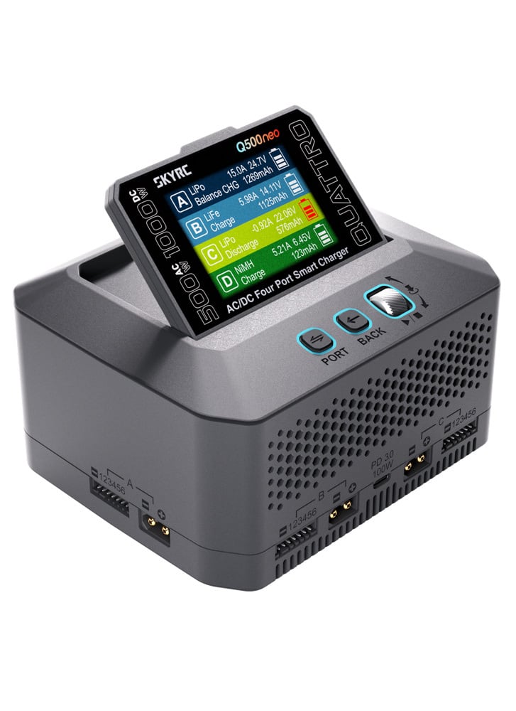SkyRC Q500neo AC/DC 4-Port Charger 1-6S (XT60)