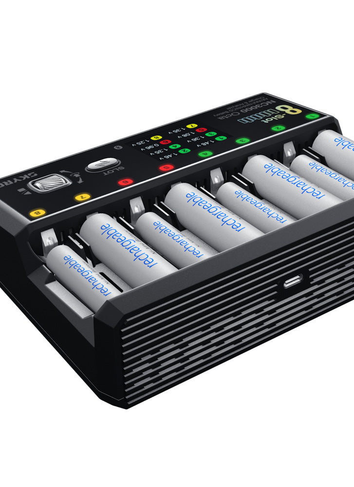 SkyRC NC3000 Octa 8 Slot AA/AAA NiMH & NiCD Battery Charger & Analyzer