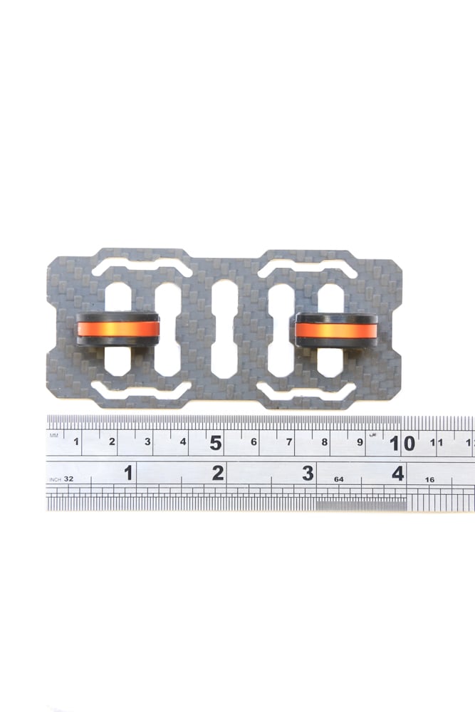 Small Carbon Fibre 2-4s Battery Mount with 10mm Tube Clamps
