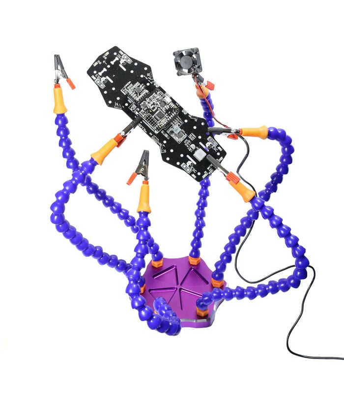 Soldering Station with Flexible Helping Hands & Accessories
