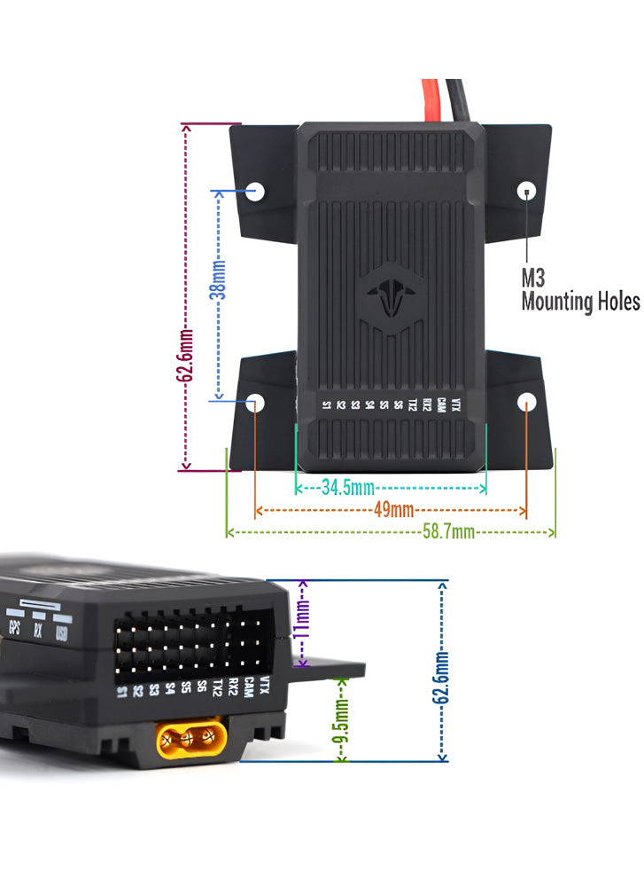 TBS Lucid Wing AIO Flight Controller ESC 2-6S 50A