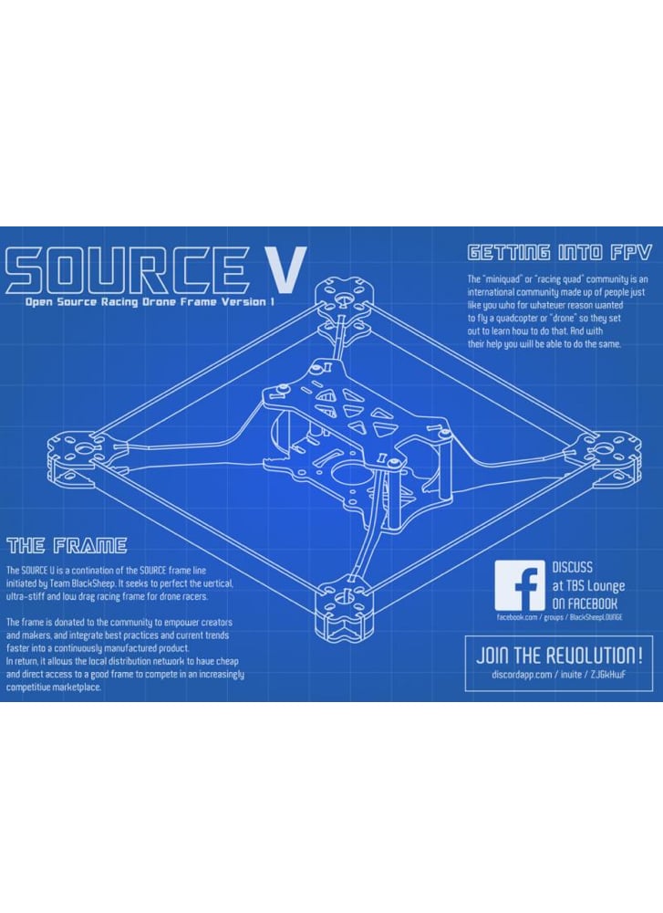 TBS Source V 5inch Racing Drone Frame