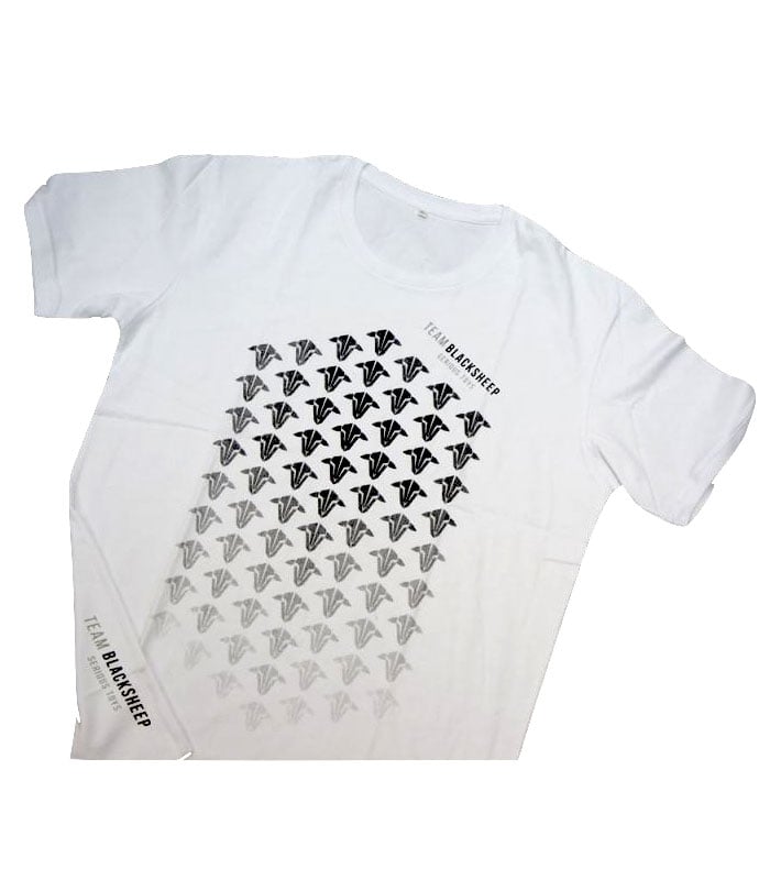 Team BlackSheep TBS Cotton T-Shirt with Gradient Print White