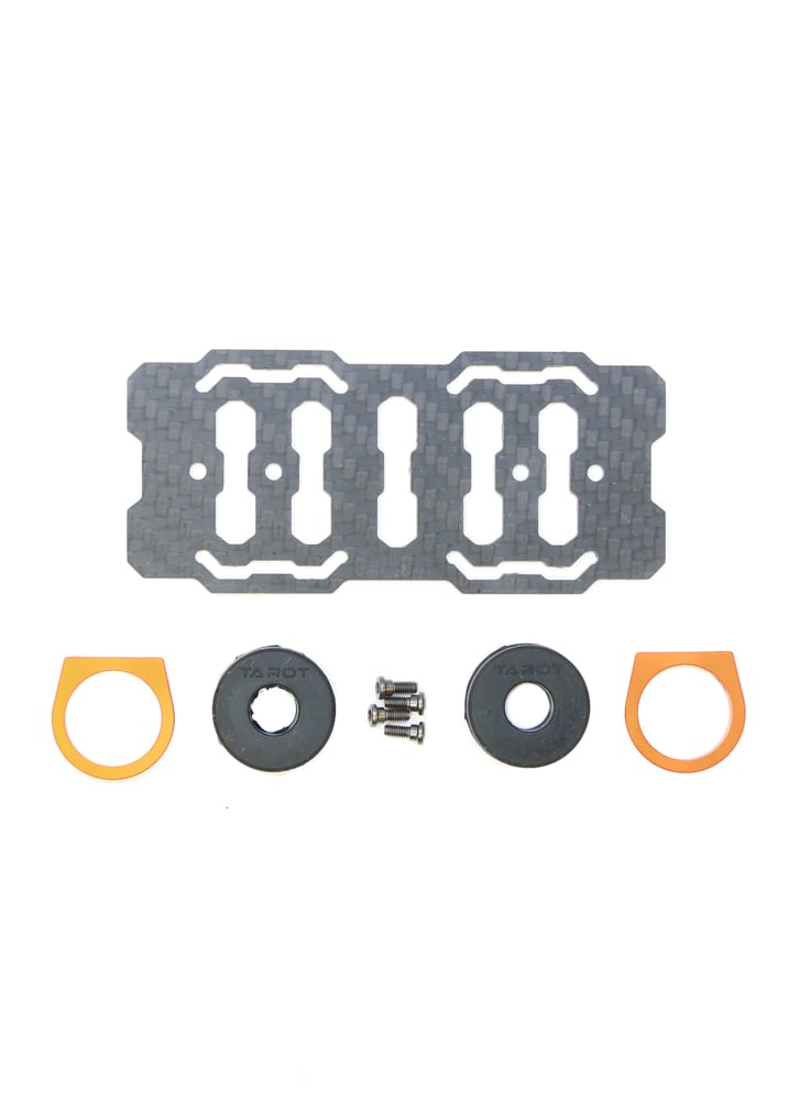 Small Carbon Fibre 2-4s Battery Mount with 10mm Tube Clamps