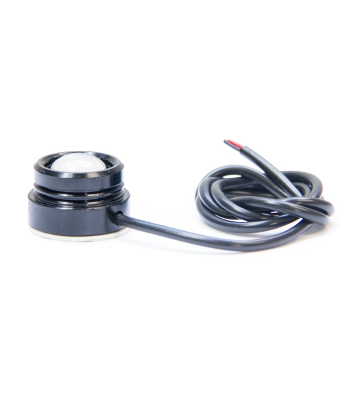 Super Bright 12V (3S) LED with Dia 25mm Metal Housing, Lens & Long Wire