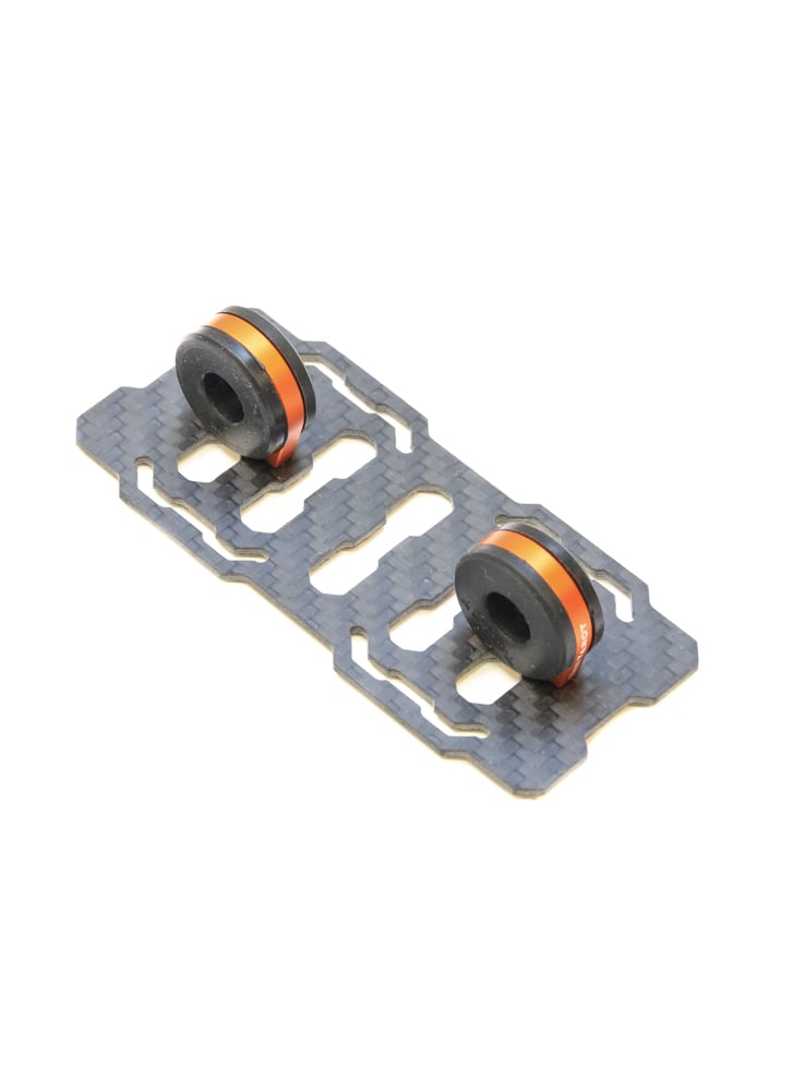 Small Carbon Fibre 2-4s Battery Mount with 10mm Tube Clamps