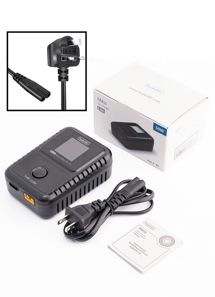 ToolkitRC M450 Compact AC 2-4S Battery Charger