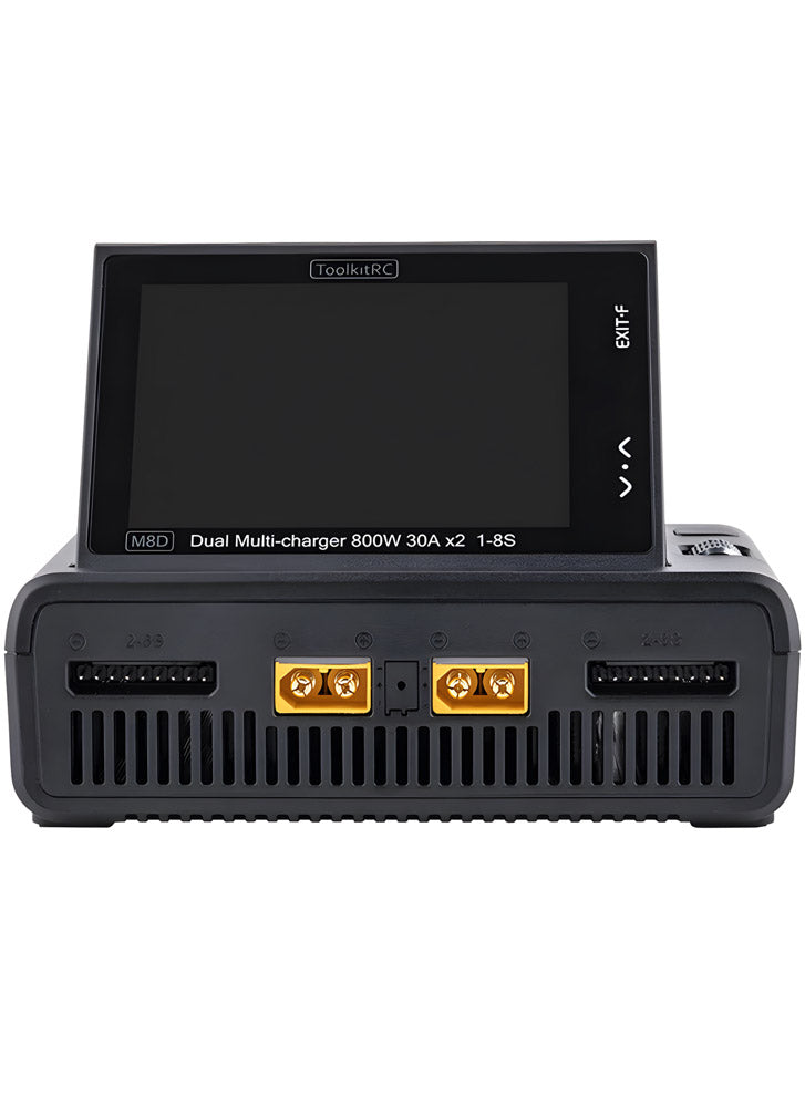 ToolkitRC M8D 1-8S 1600W 50A Dual Channel Touchscreen Charger