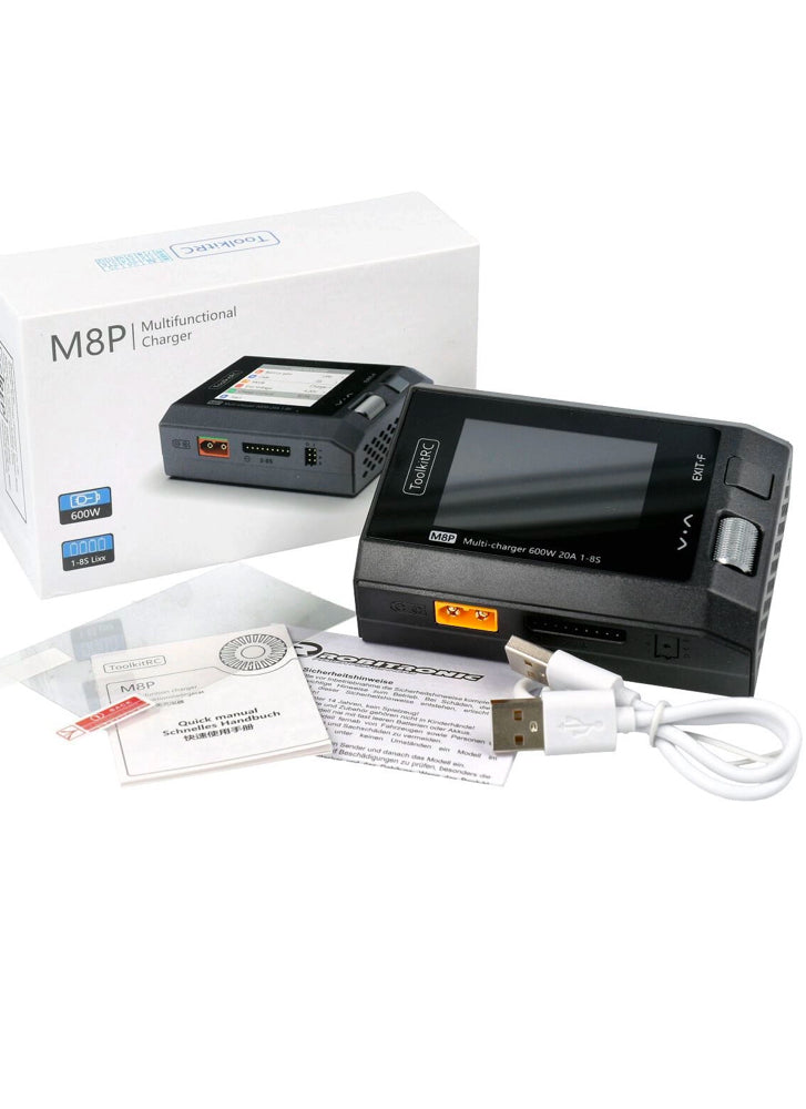 ToolkitRC M8P 600W 25A Charger, Cell Checker, Servo Tester, Signal Tester