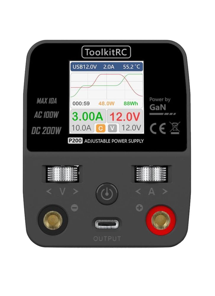 ToolkitRC P200 V2 30V 10A Adjustable Mini Power Supply