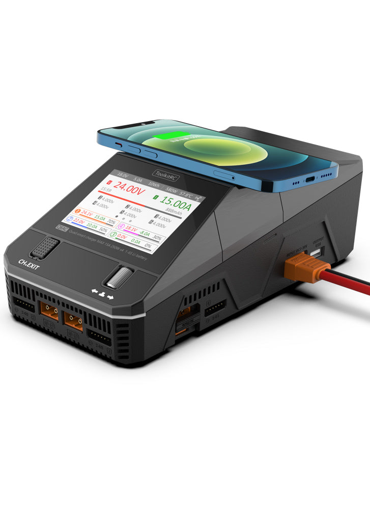 ToolkitRC Q6AC 1-6S AC 250W / DC 1000W Quad Smart Charger​