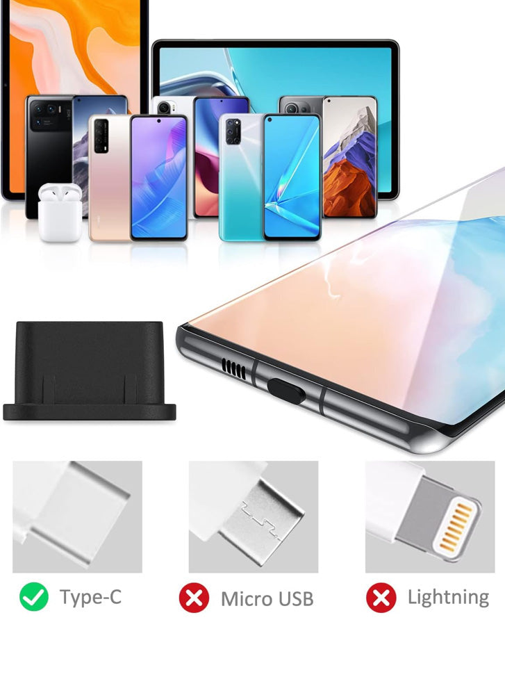 Silicone Dustproof Port Cover for USB Type C (5Pc)