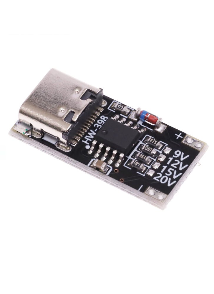 USB-C PD Trigger Module (5V / 9V / 12V / 15V / 20V) Adjustable Voltage Selector Board