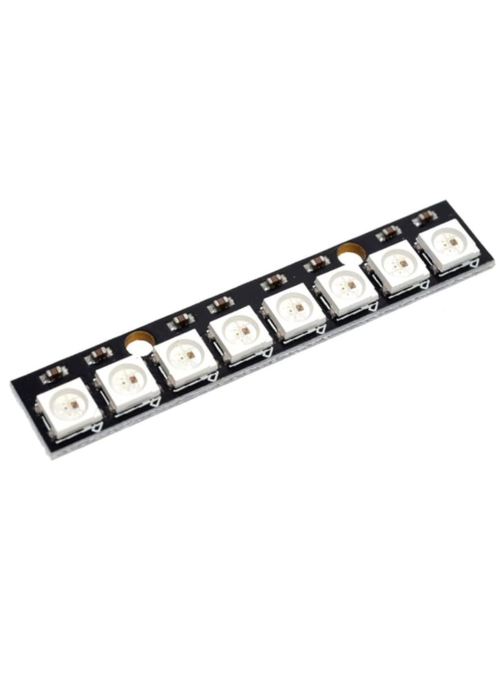 Slim WS2812B 8-LED Programmable RGB Strip – 5V Addressable