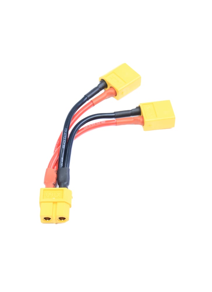 XT60 Y lead Parallel Battery Harness – 2x Male to 1x Female