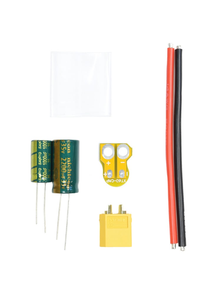 XT60 Pigtail with Capacitor Set 2-6S (1000UF/2200UF 25/35V)