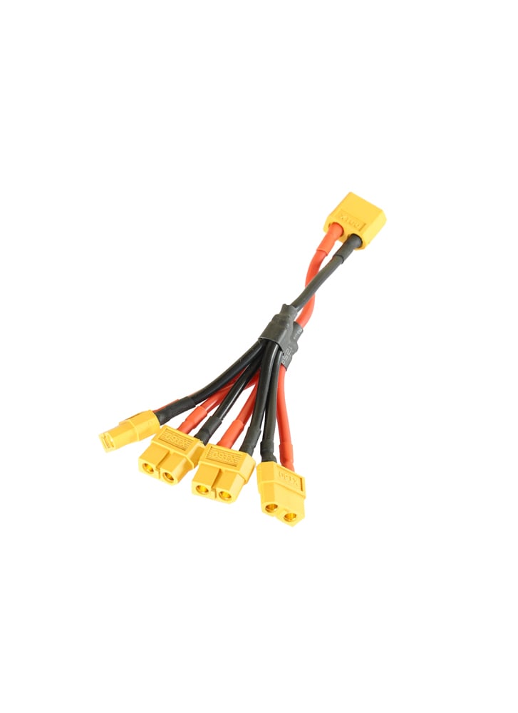 XT60 Male to Four XT60 Female Power Distribution Lead