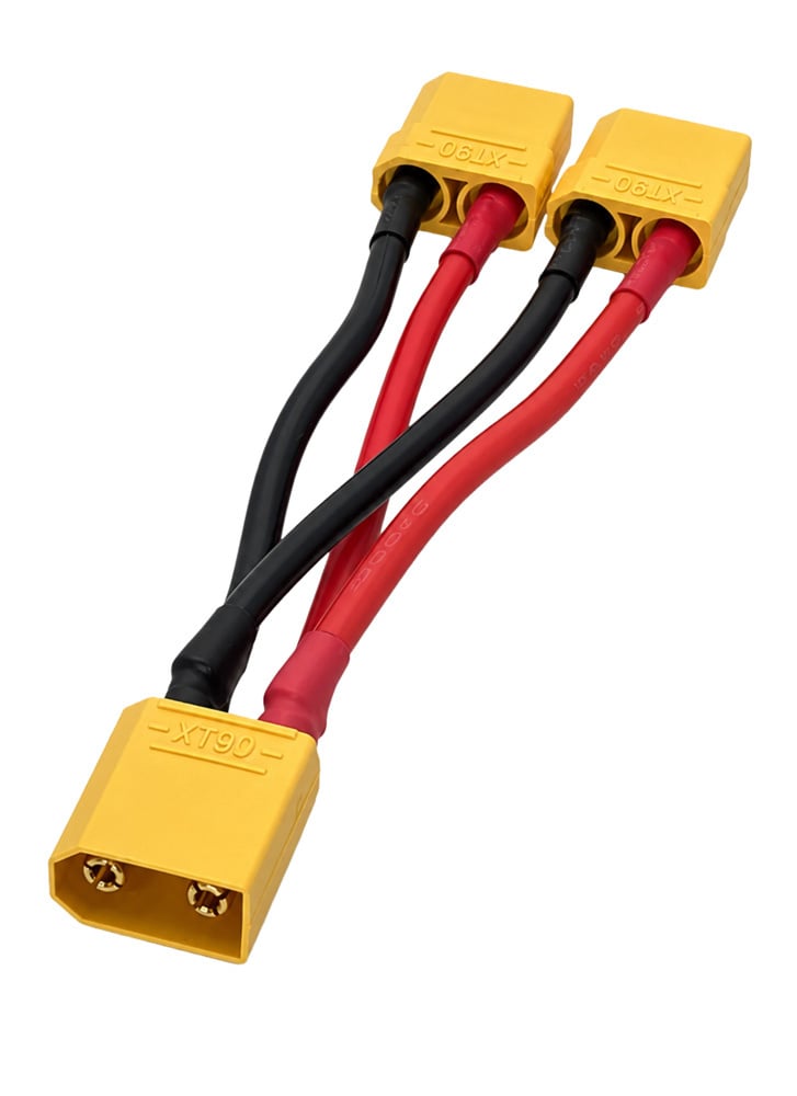 XT90 Y Lead Power Splitter – 1x Male to 2x Female