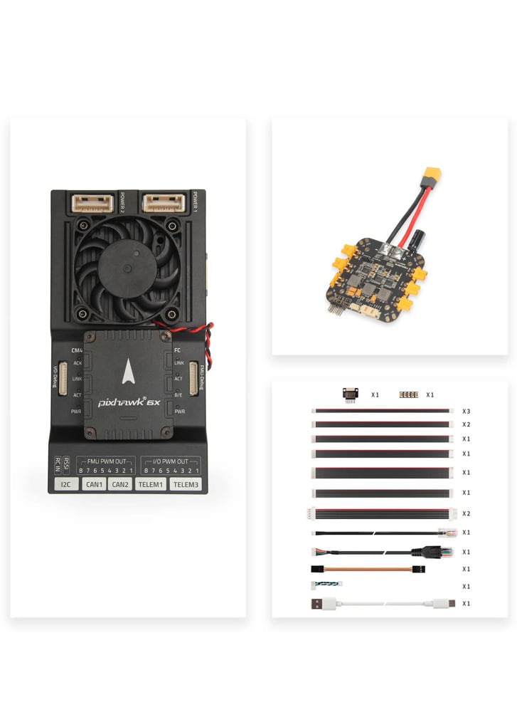 Pixhawk RPi CM4 Carrier Board with Pixhawk 6X (Rev8) / PM03D