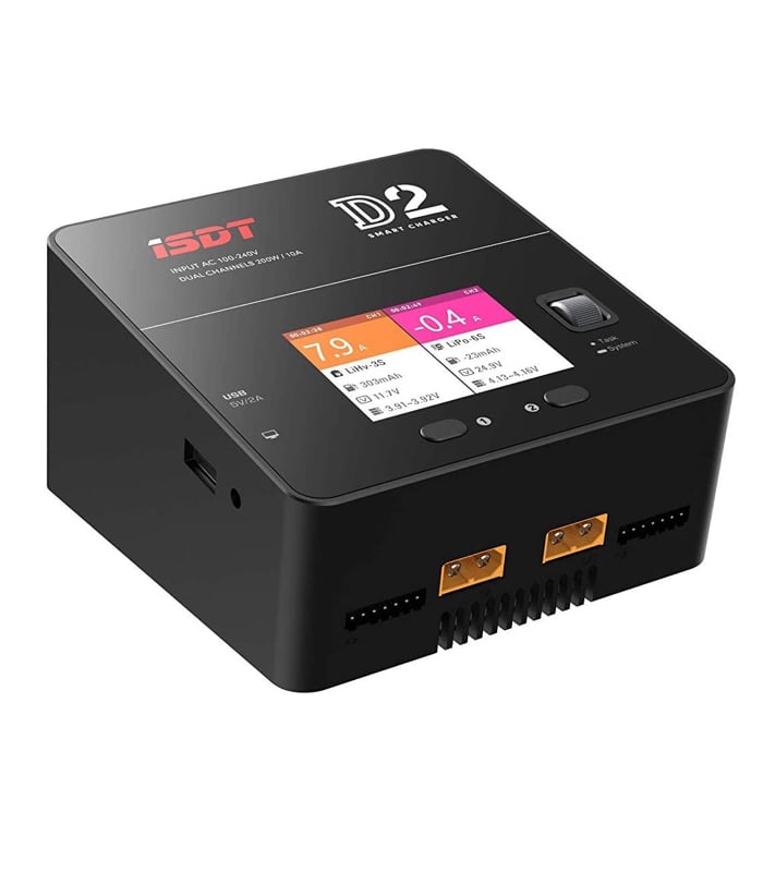 iSDT D2 Mark II 200W 12A AC Dual Channel Smart Balance Charger
