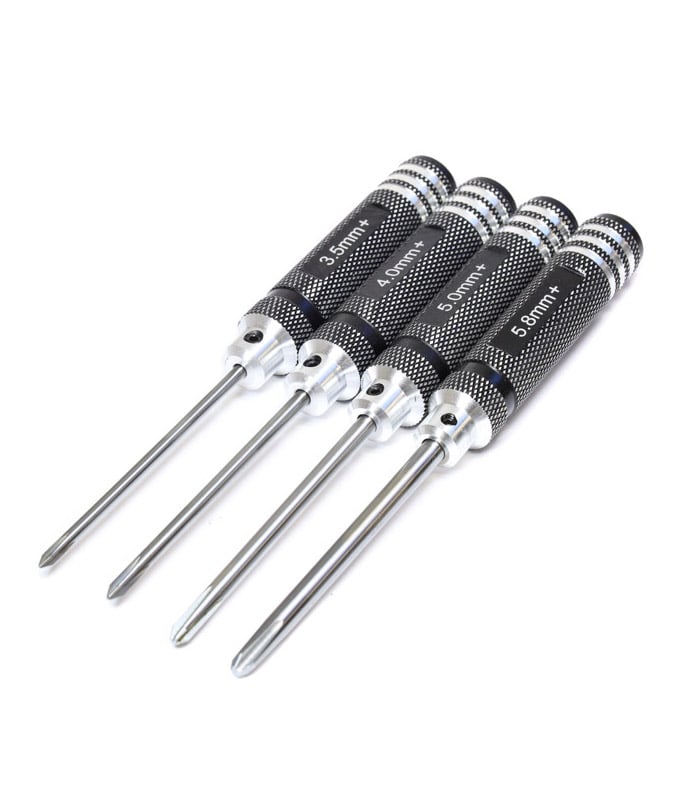 Phillips Screwdrivers Set 4pcs – 3.5, 4.0, 5.0 & 5.8mm
